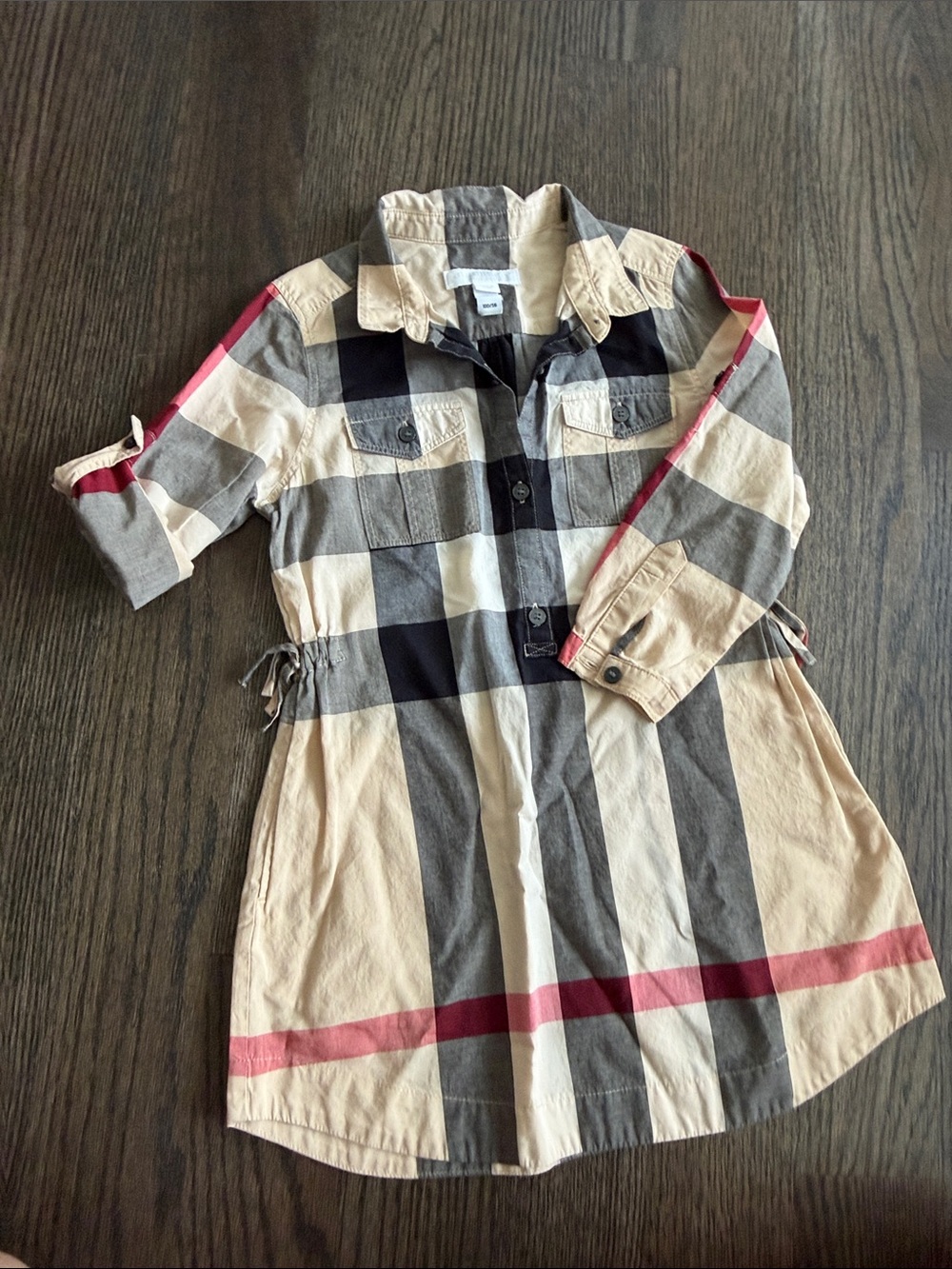 Burberry Children Button-Front Check Shirt Dress - size 5 - Picture 5 of 12